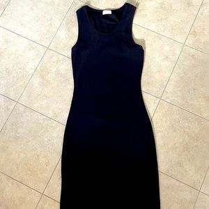 Pink Lily black sleeveless bodycon midi dress